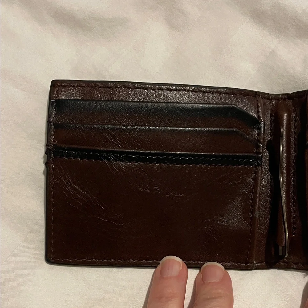 NWT Levi's Dark Brown Leather Wallet